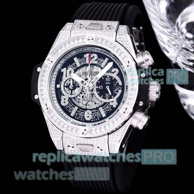 Best Copy Hublot Big Bang Unico Ice Out Stainless Steel Watches Quick-change Strap